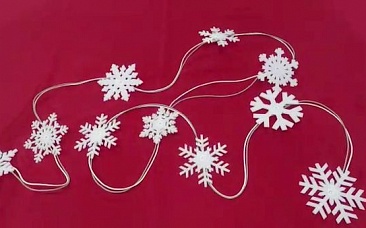 Создание новогодней гирлянды из «снежинок» с министробоскопами